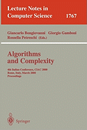 Algorithms and Complexity: 4th Italian Conference, Ciac 2000 Rome, Italy, March 1-3, 2000 Proceedings