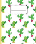 Always on Point Cactus Notebook: Cute Back to school Notebook Wide Ruled For Kids