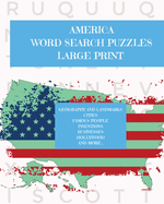 America: Puzzle Activity Book for Teens and Adults: Large Print