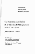 American Association of Architectural Bibliographers: Papers