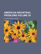 American Industrial Problems Volume 20