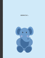 amnesiac.: Funny Animal Notebook For School, Work Or Home: 8.5 x 11 Inches: College Ruled: 100 Pages