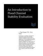 An Introduction to Flood Channel Stability Evaluation