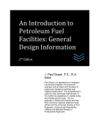 An Introduction to Petroleum Fuel Facilities: General Design Information