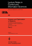 Analysis and Optimization of Systems: Proceedings of the Sixth International Conference on Analysis and Optimization of Systems Nice, June 19-22, 1984 Part 2