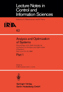 Analysis and Optimization of Systems: Proceedings of the Sixth International Conference on Analysis and Optimization of Systems, Nice, June 19-22, 1984