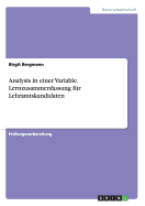 Analysis in Einer Variable. Lernzusammenfassung Fur Lehramtskandidaten