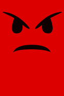 Angry Face Lined Journal: 6 x 9 120 Page Lined Journal, Red ANGRY FACe Lined Journal For Cranky People Who Love To Text