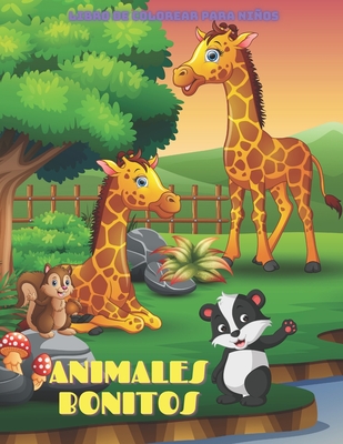 ANIMALES BONITOS - Libro De Colorear Para Nios: Animales Marinos, Animales de Granja, Animales de la Selva, Animales del Bosque Y Animales del Circo - Rivas, Rita