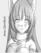 Anime Sketchbook: Anime Cat Girl Series: 100 Large High Quality