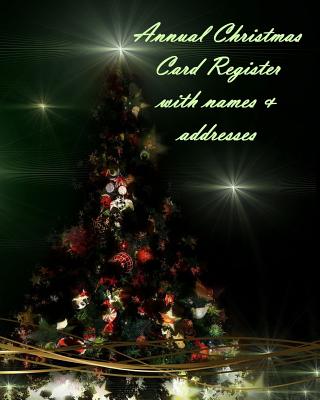 Annual Christmas Card Register with names & addresses - Peries, Anthea
