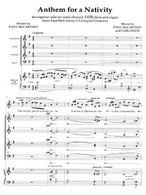 Anthem for a Nativity (from the Liverpool Oratorio): Satb Acc., Choral Octavo - McCartney, Paul (Composer), and Davis, Carl (Composer)