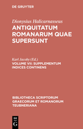 Antiquitatum Romanarum, Supplementum: Indices continens