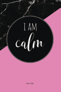 Anxiety Journal: Help Relieve Stress and Anxiety with This Prompted Anxiety Workbook in Pink and Black Marble Look with an I Am Calm Motivational Quote.