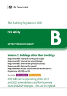 Approved Document B - Fire Safety: Volume 2 Buildings other than dwellings (2019 edition incorporating 2020 and 2022 amendments and forthcoming 2025, 2026 and 2029 changes)