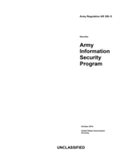 Army Regulation AR 380-5 Security: Army Information Security Program October 2019