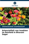 Artenvielfalt von Insekten im Reisfeld in Bhavani Sagar