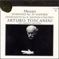 Arturo Toscanini Collection, Vol. 10: Mozart - Symphony No. 35 "Haffner", Divertimento No. 15, Bassoon Concerto - Leonard Sharrow (bassoon); NBC Symphony Orchestra; Arturo Toscanini (conductor)