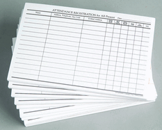 Attendance Registration Pad (Package of 12)