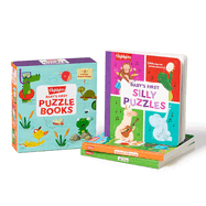 Baby's First Puzzle Books: Interactive Board Books for Babies and Toddlers, 3 Fun Activity Books with Foam Puzzle Pieces, Mazes, Silly Scenes for Play Time