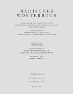 Badisches Wrterbuch. Band V/Lieferung 85