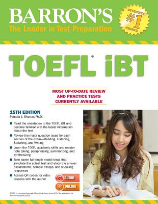 Barron's TOEFL iBT with MP3 audio CDs - Sharpe, Pamela J.