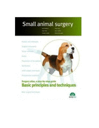 Basic principles and techniques. Small animal surgery
