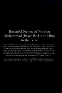 Beautiful Names of Prophet Muhammad (Peace Be Upon Him) in the Bible