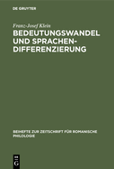 Bedeutungswandel Und Sprachendifferenzierung