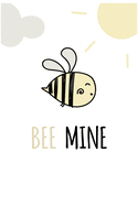 Bee Mine: Valentine's Day Gift Ideas - Funny Lined Notebook Journal Featuring a Cute Bee