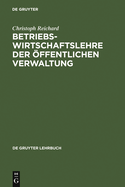 Betriebswirtschaftslehre der ffentlichen Verwaltung