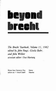 Beyond Brecht: Brecht Yearbook