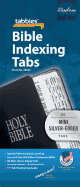 Bible Tab: Clear Tab W/Silver Center Strip & Black Lettering