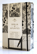 Biblia de Apuntes Rvr 1960 Tapa Dura, Blanco Y Negro Con Flores (Edicin Cantos Pintados) / Spanish Journalling Bible Rvr 1960 Hc Black and White with Flowers