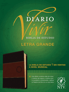 Biblia de Estudio del Diario Vivir Ntv, Letra Grande (Sentipiel, Caf/Caf Claro, Letra Roja)