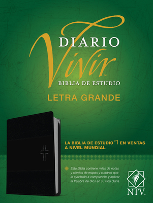 Biblia de Estudio del Diario Vivir Ntv, Letra Grande (Sentipiel, Negro/nice, ndice, Letra Roja) - Tyndale Bible (Creator)