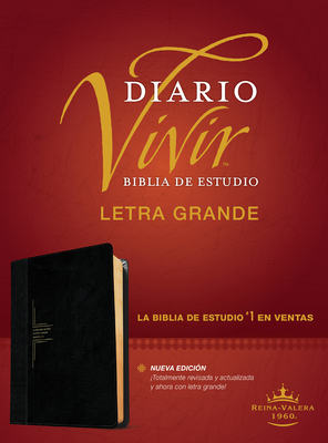 Biblia de Estudio del Diario Vivir Rvr60, Letra Grande (Letra Roja, Sentipiel, Negro/?nice) - Tyndale (Creator)