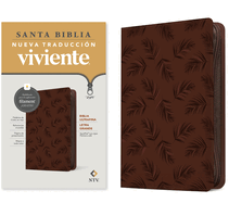 Biblia Ultrafina Ntv, Letra Grande de Zper Con Filament (Sentipiel, Palmera Caf, Letra Roja)
