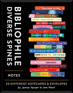 Bibliophile Diverse Spines Notes: 20 Notecards & Envelopes