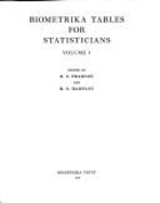 Biometrika Tables for Statisticians - Pearson, E S (Editor), and Hartley, H O (Editor)