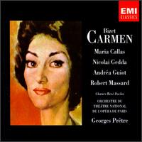 Bizet: Carmen - Andrea Guiot (soprano); Claude Cales (baritone); Jacques Mars (bass); Jacques Pruvost (vocals); Jane Berbi (vocals);...