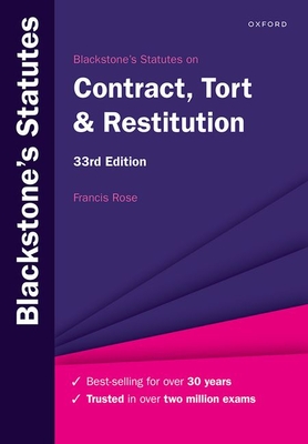 Blackstone's Statutes on Contract, Tort & Restitution - Rose, Francis (Editor)