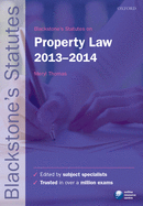 Blackstone's Statutes on Property Law 2013-2014