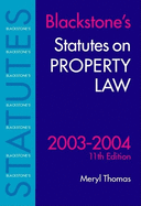 Blackstone's Statutes on Property Law