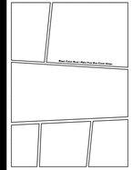 Blank Comic Book: Make Your Own Comics - Large Comic Strips - 25 Different Layouts - Black and White