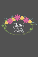 Blessed MiMi: Beautiful Personalized Floral 6X9 110 Pages Blank Narrow Lined Soft Cover Notebook Planner Composition Book - Best Gift Idea For Grandma or MiMi
