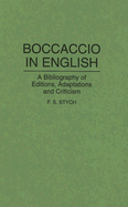 Boccaccio in English: A Bibliography of Editions, Adaptations, and Criticism