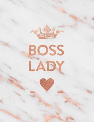 Boss Lady: Marble and Gold 150 College-Ruled Lined Pages 8.5 X 11 - A4 Size - Paperlush Press