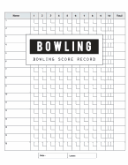 Bowling Score Record: Bowling Game Record Book, Bowler Score Keeper, Can Be Used in Casual or Tournament Play, 16 Players Who Bowl 10 Frames, White Cover, 100 Pages