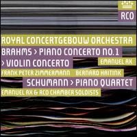 Brahms: Piano Concerto No. 1; Violin Concerto; Schumann: Piano Quartet - Emanuel Ax (piano); Frank Peter Zimmermann (violin); Gregor Horsch (cello); Henk Rubingh (viola); Vesko Eschkenazy (violin);...